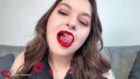 Glossy Red Lips JOI