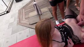 blonde midget bimbo and girls slopped full of creampies