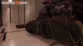 2 beautiful virgin asses were stretched by a big monster cock. 3D Hentai Game