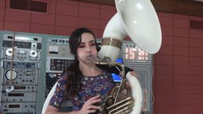 Ama Rio Tries Out the Sousaphone for the First Time (MP4 - 720p)