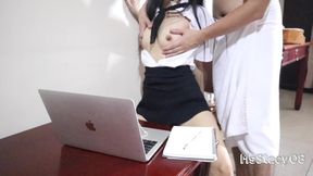 18yo Pinay Student Gets Fucked by Stepdad During Online Class