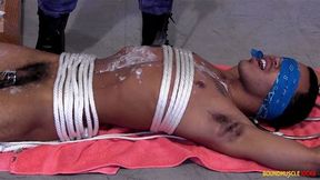 BoundMucleJocks: Kinky Dom Tommy Dean Wax Torments His Black Sub Damon