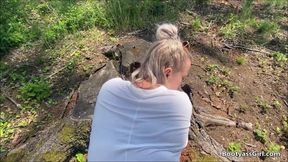 PAWG fucked in the woods