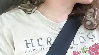 Super Sexy Mom Ejaculates INTENSELY inside OUTDOOR at McDonalds Drive-Thru with LOVENSE LUSH CONTROL