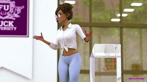 Ebony Hotties get gangbanged in locker room - 3D anime cartoon