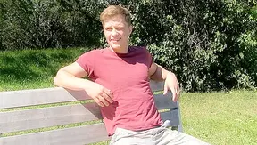 Starving European twink devours thick cock outdoors — wild bareback ride