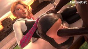 Tight-assed Gwen Stacy takes on a massive BBC