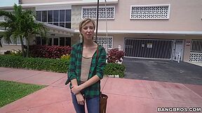 Van Blowjob & Upside Down Fuck For Sweet Slender Teenie Haley Reed