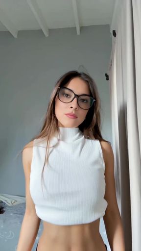 Female Model in White Turtleneck