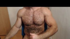 Thorvid Shows Off His Hairy Ass and Uncut Cock
