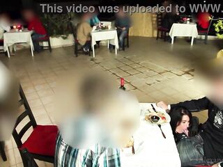 PUBLIC! EVEN IN THE RESTAURANT, SCREWING IN FRONT OF THE GUESTS!