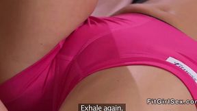 Lesbian Coach Scissoring Her Trainee