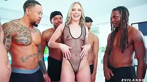 Blowbang & Cum Swallowing With Lana Analise