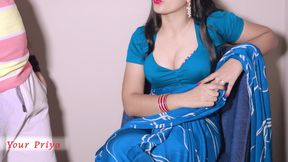 hot stepmom caught talking her BF led hard fuck after hot blowjob in Hindi audio