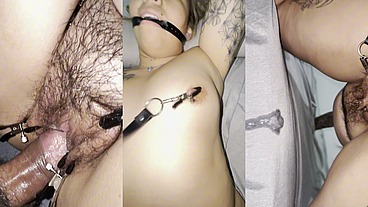 USANDO PINZAS PARA ABRIR LA VAGINA CERRADA DE MI CUÑADA