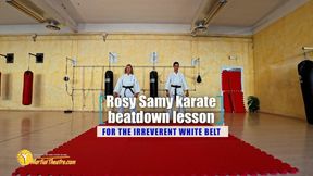 Rosay Samy karate beatdown lesson for the irreverent white belt