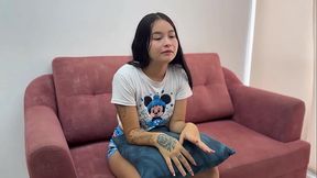 Skinny Latina neighbor's girlfriend gets fucked hard and creampied