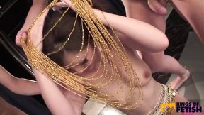 Japanese MILF sucks cock and gets her hairy cunt pounded