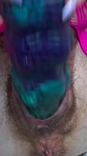 Skull Dildo Deep Pussy Ride - Extreme Vaginal Stretch   Clip 2