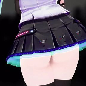 Thicc Hatsune Miku Dancing Lamb Song No Panties Hentai Mmd 3D Dark Blue Hair Color Edit Smixix