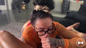 Thick Nerdy PAWG Slut Naomi Foxx Big Booty Makes BBC Cum Early