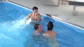 Exclusive video Bareback: Poolside fuck with hot guys eager for cock