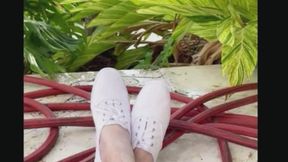 Cummy Sweaty Keds In Shoe Toe Wiggling