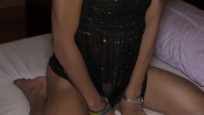 Namneung - Black Dress White Panties