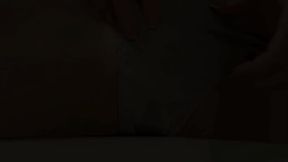 After getting horny touching my tits, I masturbate with the corner of the table until I cum on myself!