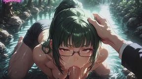Maki Zenin Secret Forest Creampie Encounter AI animation