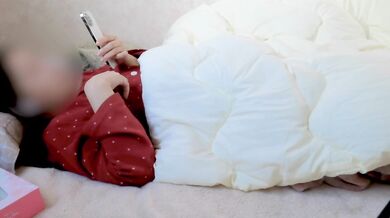 Her soaked panties burst while a teen Japan girl masturbates to orgasm and pee