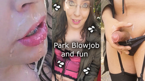 Sucking and Cumming outdoor