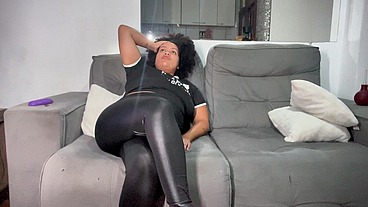 Period Farts Shiny Leggings mad at Stepson
