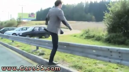 Men outdoors peeing for camera gay Muscular Studs Fuck in The Grassy Field!