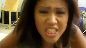 Attractive Asian Darling Casting Fucking POV at Couch