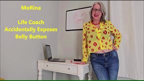 Life Coach Accidentally Exposes Belly Button - MoRina belly fetish
