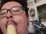 Latino Sucks Banana Thinking it’s YOUR COCK