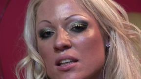Anal cumbath for a blonde slut