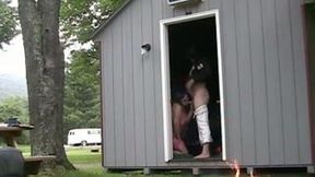 I caught dude getting a blowjob on camping