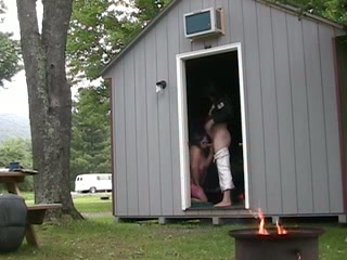 I caught dude getting a blowjob on camping