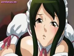 Anime gets masturbated with carrot