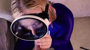 Breath & Blowjob Training with Huge Mask Facial