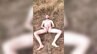 Super-steamy Dude Guzzle his Urinate in Public - Total bare