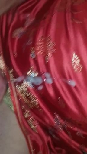 Lars Damberger Masturbating in a Red Asia Satin Cheongsam