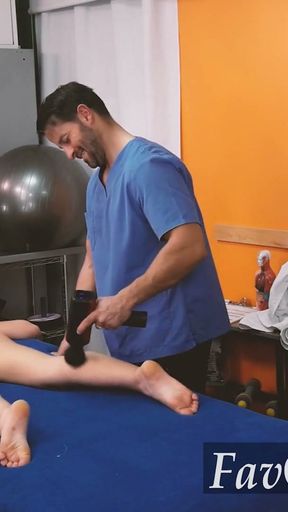 Hot teen dancer visits perverted masseur and they fucks after masturbation   Clip 1