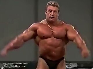 Dorian Yates Sexy Off-season Posing In Blue Posing Trunks