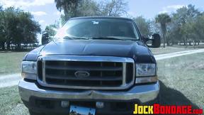 ”Muscled bound Tober Brandt shares his painful tormenting experience outdoors”