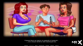 Mature Anime Lady Gets Help From Teen In Summertime Saga Cartoon Adventure