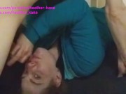 Upside-Down Deepthroat Oral Creampie with extra Jizz Leftover - Heather Kane