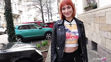 GERMAN SCOUT - Skinny Crazy Redhead Teen Dolly Dyson get Rough Fucked at Model Job